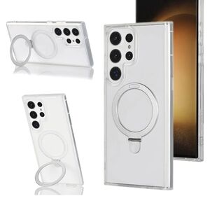 Samsung S23 Ultra Clear Bumper Case with Ring or Kickstand